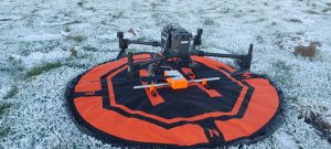 METSO LF GPR 2 Metso LF ground-penetrating radar system attached to a drone.