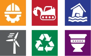 Sector icons in grid